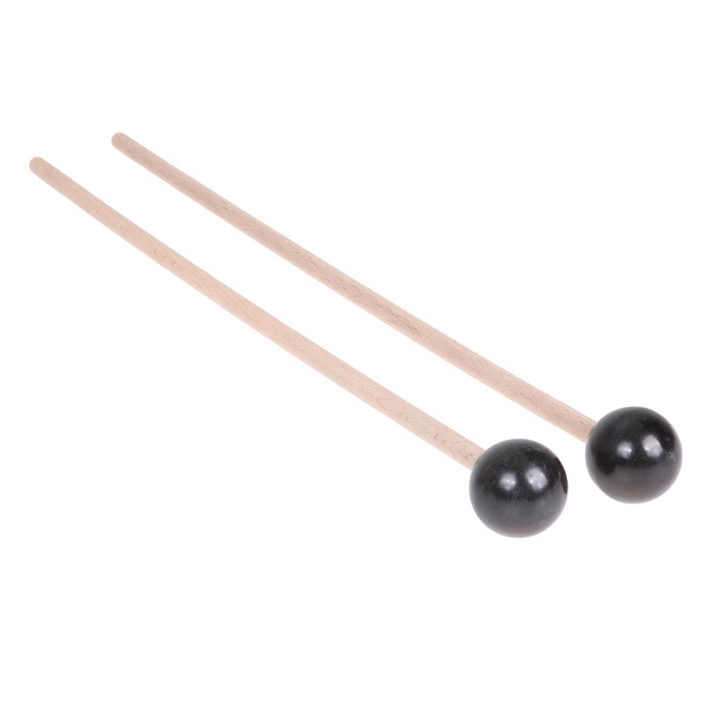 Professional Xylophone Marimba Mallets with Maple Handles 2pcs Wooden Handle Rubber Mallets Percussion Instrument Accessories