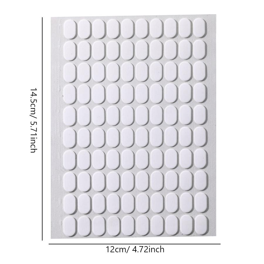 100Pcs Double-Sided Tape for Nail Art Stands Practice Base Fixing, No-Trace Jelly Tape for Wearable Press-On Nails and Display Cards