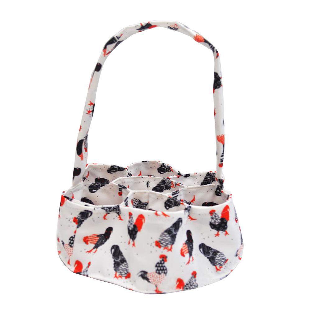 Yumurta Toplama Çantaları Kanvas Sepet Taze Yumurtalar için 7 Cepli Taşınabilir Yumurta Taşıma Çantası Çiftlik Evi ve Kümes Hayvanları için