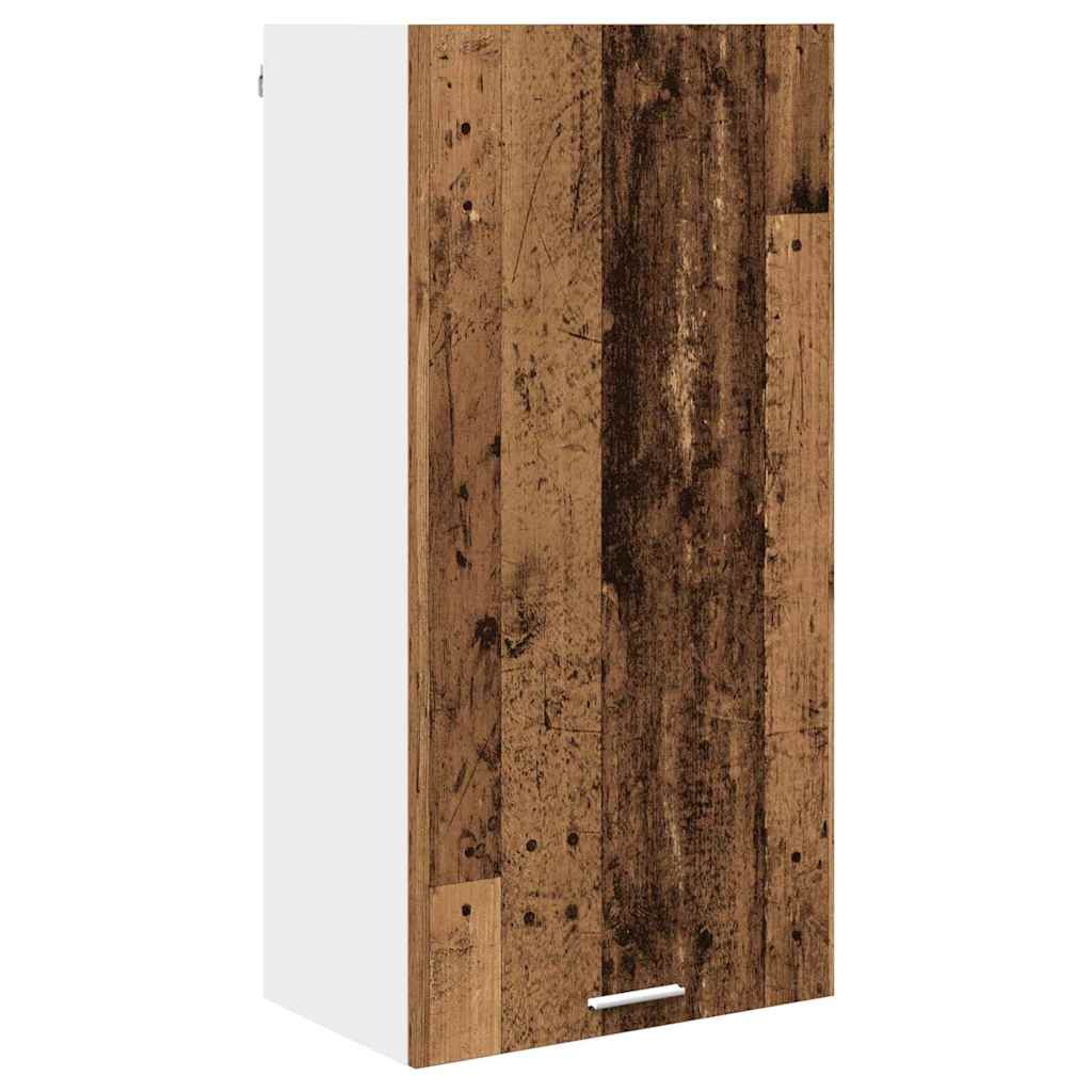 Hanging Cabinet In Vintage Wood and White 50 X 31 X 100 Cm Engineered Wood