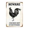 Vintage Chicken Coop Funny Sign, Farm Fresh Eggs Rustic Decor Plaque