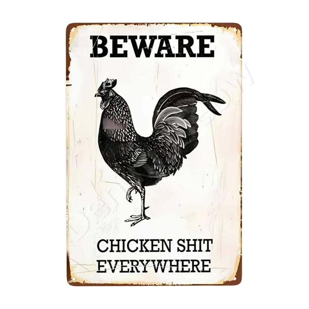 Vintage Chicken Coop Funny Sign, Farm Fresh Eggs Rustic Decor Plaque
