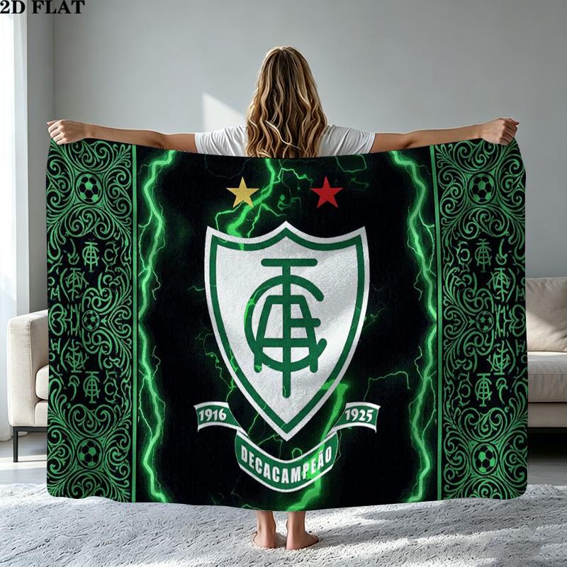 América MG Print Flannel Blanket High Quality Warm Comfortable Cover for All Seasons Perfect for Gifts Home Decor