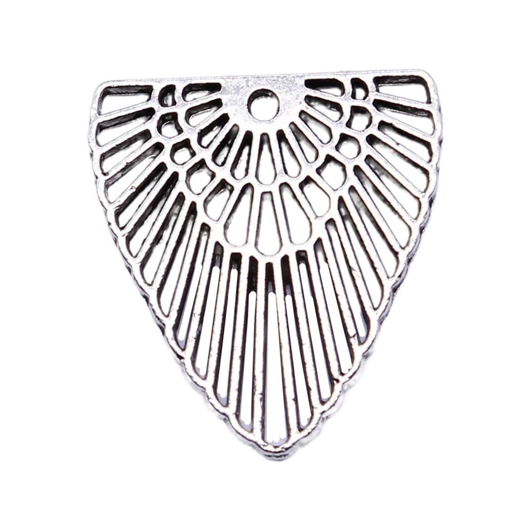 

10 шт. полые серьги, кулон, серьги, разъем, ювелирные компоненты, аксессуары, античное серебро, цвет цинкового сплава, 21X22 мм