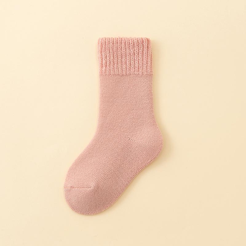 Șosete de iarnă din lână plușată pentru copii - Calde, groase, până la jumătatea gambei, pentru dormit, pentru băieți și fete