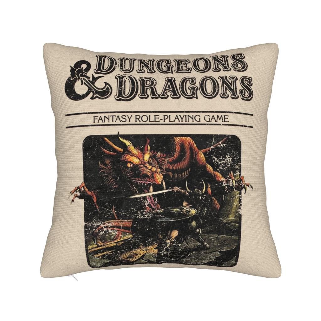 Dungeon Master Dice Dragon Pillowcase Soft Polyester Cushion Cover Decor DnD Throw Pillow Case Cover Home Dropshipping 40*40cm