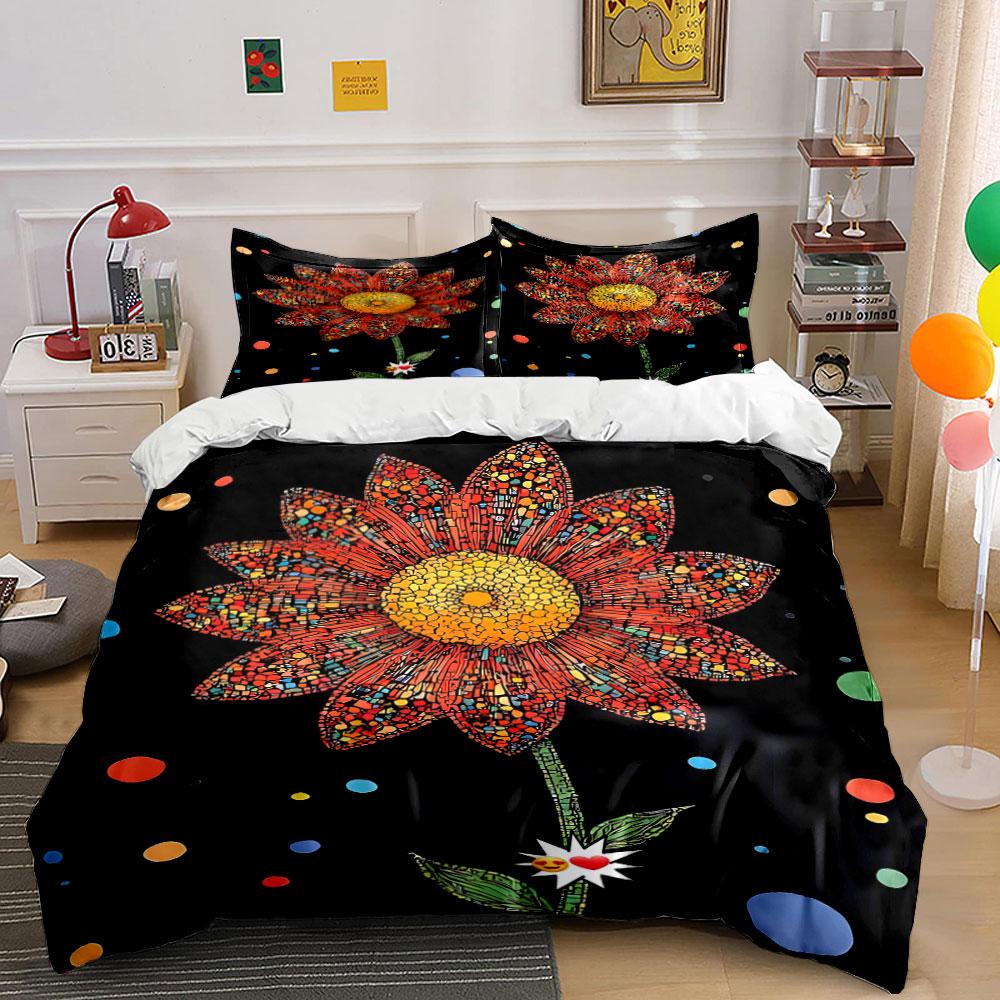 

Colorful mosaic flower. Bedding sets Duvet cover sets Duvet covers Pillowcases(1 * Duvet Cover 2 * Pillowcases, without duvet insert) 135x200cm