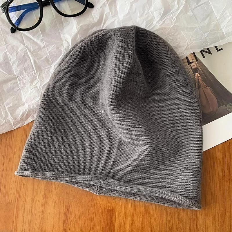 

Осень и зима ретро тонкая шапка для укладки черная теплая шапка женская универсальная шапка-мешок на голову большой обхват головы, показывающая лицо маленькая шапка-конверт average size (56-58cm) серый