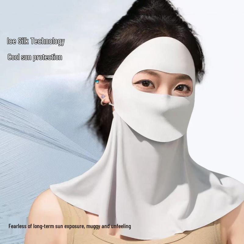 Breathable UV-Blocking Face & Neck Ice Silk Mask for Cycling