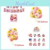 Ζωντανό Σετ Μπαλόνια Kirby Με Toppers Τούρτας Και Banner Για Πάρτι Γενεθλίων