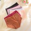 S-XXL Women Mid-Rise Lace Panties Sexy Solid Color Lace Trim Underwear Female Luxury Hollow Out Briefs Cozy Breathable Lingerie