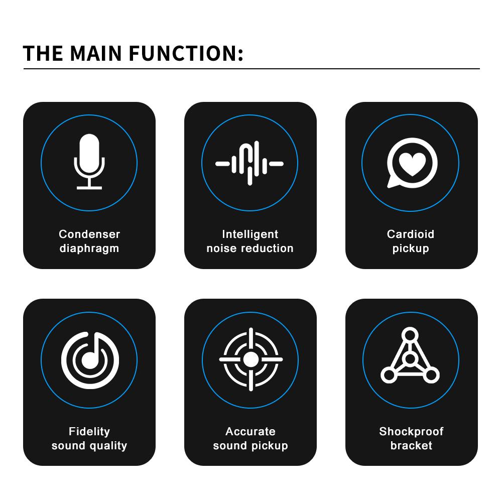 KDES U87 AI XLR Condenser Microphone Professional Cardioid Studio Mic for Recording Podcasting Voice Over Streaming Home Studio