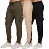 Multi-pocket Men's Casual Fitness Trousers Fleece Corset Sports Overalls Running Trousers
