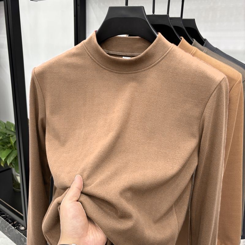 Autumn and Winter High-neck Seamless Warm Long-sleeved Men