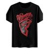 European Sizes Men'S Black Short Sleeve T-Shirt with Famous Logo & Number 5 Graphic Print - Red & White Casual Round Neck Breathable Summer Tee