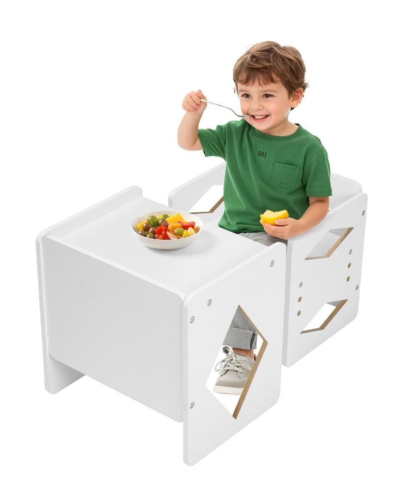 VEVOR Montessori Weaning Table and Chair Set, Wooden Toddler Table and Chair Set for Aged 1-5