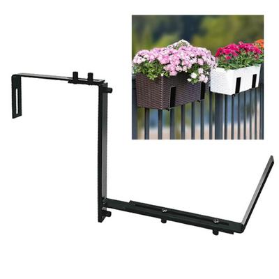 Deck Railing Adjustable Planter Box Bracket Strong Load-bearing Rustproof Corrosion Resistant Universal Window Box Bracket Flower Box Holder