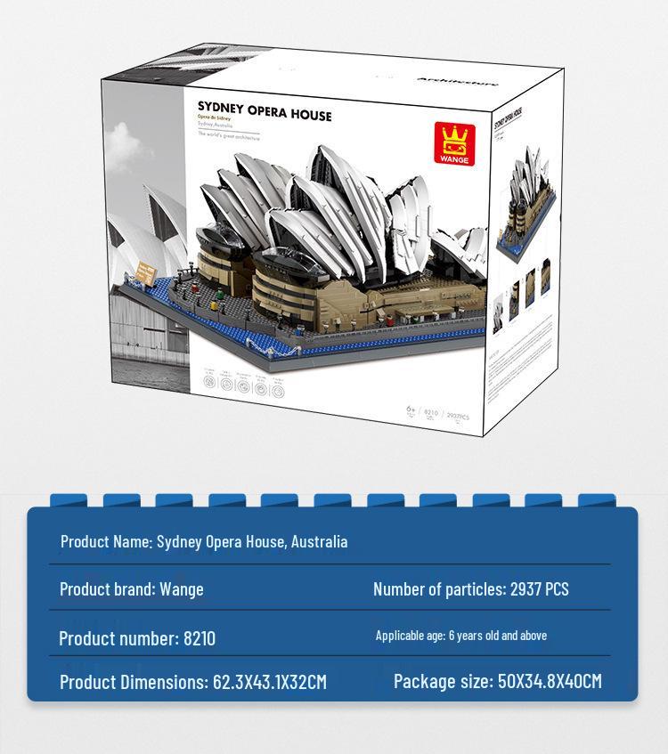 Wange World Landmarks: Opera House & Tulou Model Set Compatible with Lego
