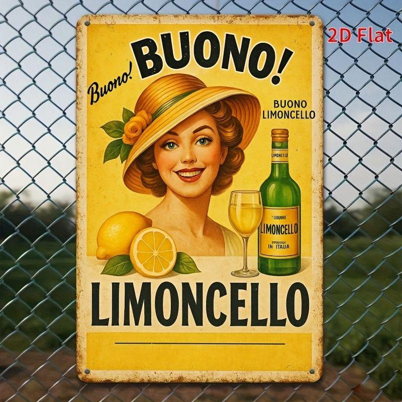 Vintage Drink Theme Metal Wall Panels for Bar Restaurant Kitchen Decor