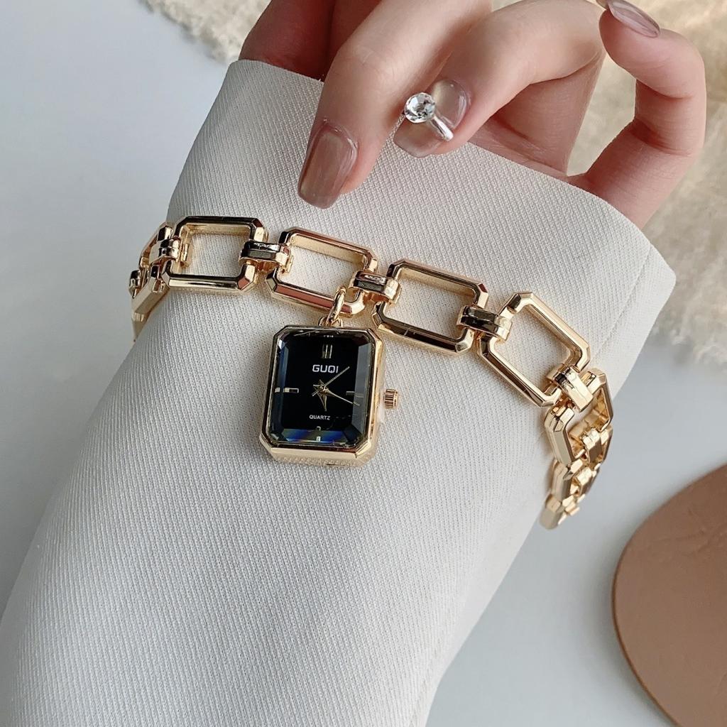 Xiaoxiangfeng Pendant Watch Women's Square Pendant Bracelet Watch Niche Design Square High-end Temperament Watch