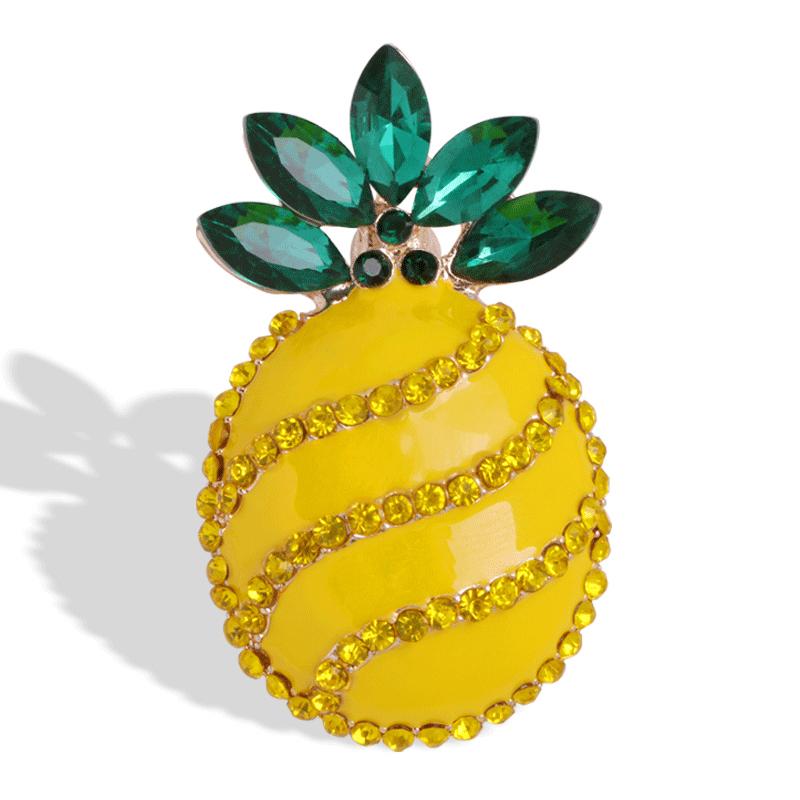 Pearl Fruit Brooch Grape Cherry Pin Drip Oil Corsage Pineapple Pomegranate Lotus Flower Mushroom Brooches