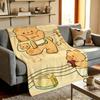 Character B-Butter B-Bear Throw High-Density Short Plush Blanket Soft Skin-Friendly for Sofa Nap Air-Conditioned Room