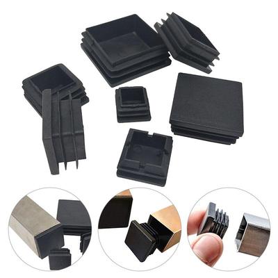 10Pcs Feet Pads Tube Plugs Pipe Inserts End Caps Square Floor Protector Black Leg Covers Furniture