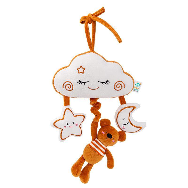 Cloud Music Pull Bell Crib Mobile - Bear & Panda Baby Toys H106