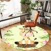 1pc Giraffe, Floral Round Chair mat Area Rug - Non-Slip, Floor Mat for Office, Bedroom, and Indoor Decor c1125514
