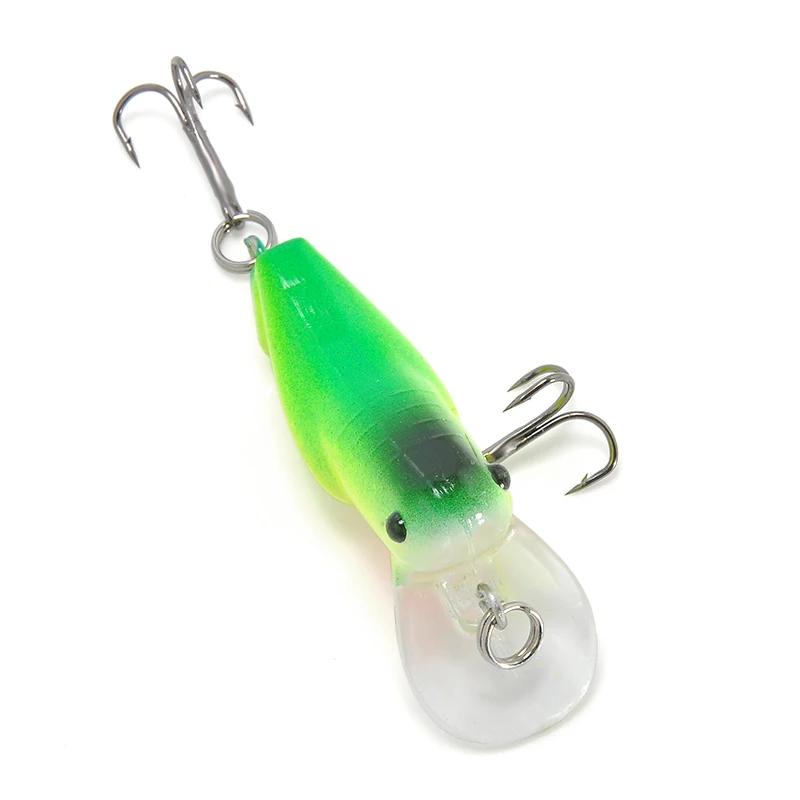 1Pc 4.5cm Double Hook Grasshopper Insect Shape Fishing Lures Hard Fake Bait Realistic Insect Baits Wholesale