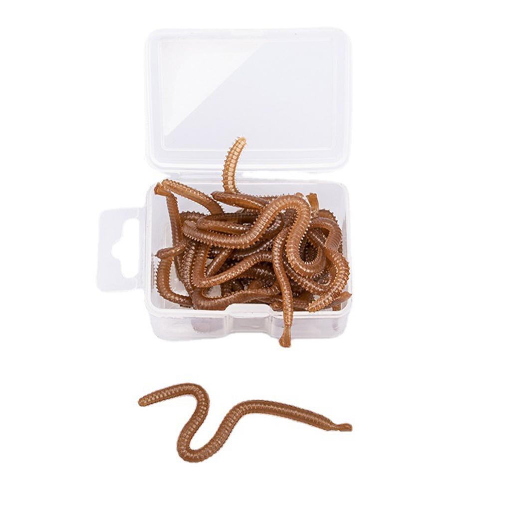 16pcs Fish Baits Wild Artificial Soft Lure Lightweight Worm Lures Bionic Bait Freshwater Simulation Earthworm Worms for