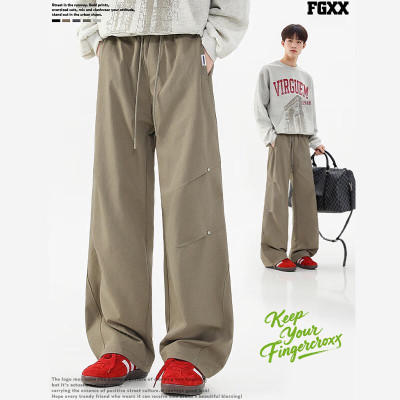 Fingercroxxit Men's Loose Fit Cargo Pants