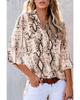 Snake Print Shirt with Pockets