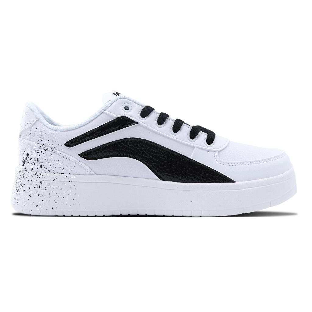 Li Ning Tianji Slip Resistant Abrasion Resistant Low top Skateboard Shoes Men's Black White AGCP335-7(Team147-)