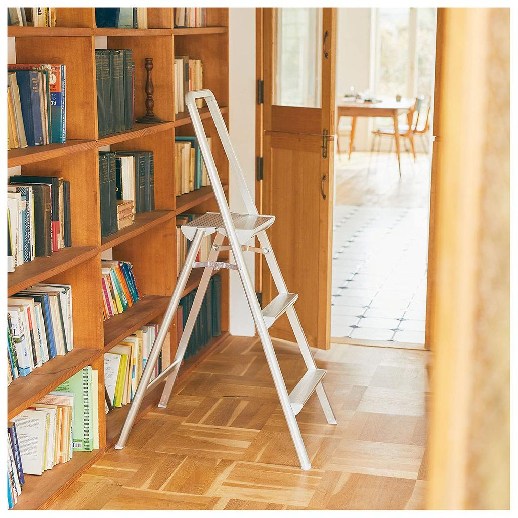 Hasegawa Industrial (Hasegawa) SREW-8a (79cm) Wide Top Step Stool with Upper Frame, 3 Steps (2020 Model) (17725)