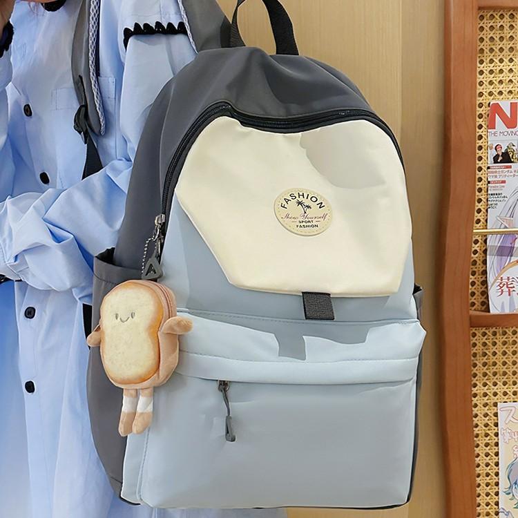 Schoolbag new contrasting color high school student schoolbag manufacturer wholesale junior high school student backpack large capacity versatile