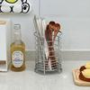 Draining Hole Base Kitchen Utensil Holders Round Tabletop Cutlery Drainer  Tabletop Use