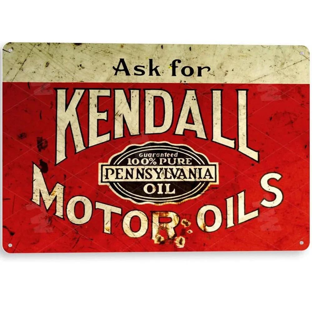 Vintage Metal Tin Signs Gulf Esso Agip Texaco Sinclair Mobile Man Cave Plate Motor Oil Garage Wall Stickers Gas Decor Plaque