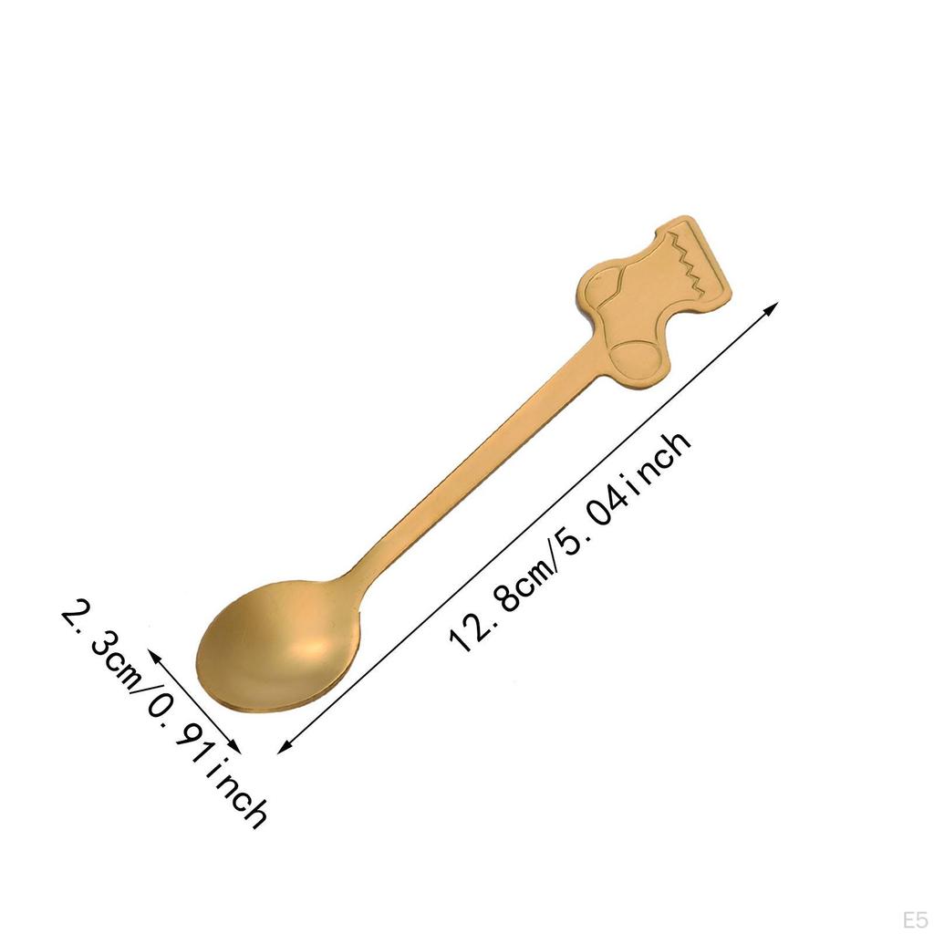 4Pcs Christmas Spoon Set Tea Flatware Portable Kitchen Utensils Dessert Xmas Cutlery