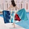Summer Holiday Nautical Style Microfiber Beach Towel Sandproof Waterproof 2D Flat Printed Swim Bath Towel Outdoor Sport