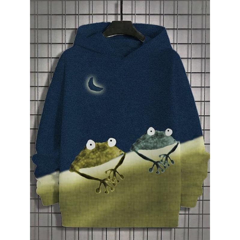 Autumn And Winter Animal Men's Hoodie Japanese Style Harajuku Art Casual Sports Hoodie Pattern Autumn And Winter