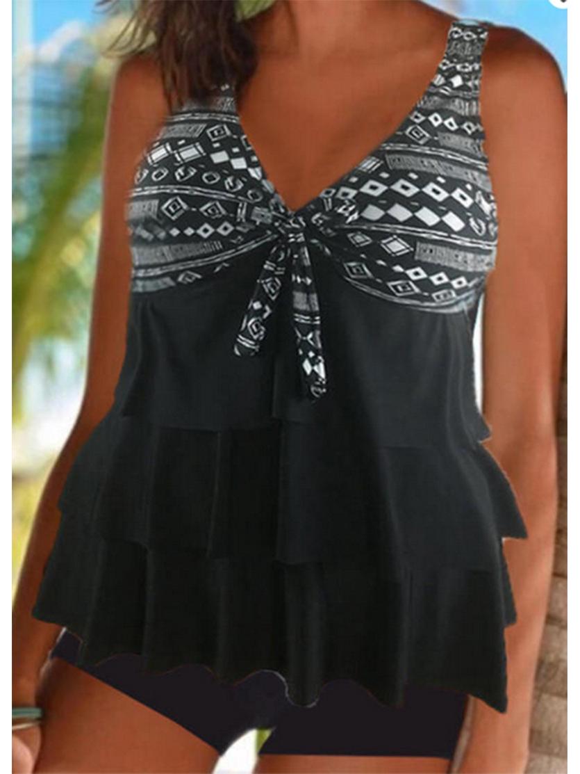 

Европейский и американский купальник ромбовидного кроя больших размеров для женщин 3XL