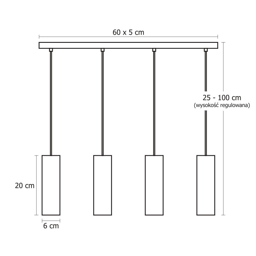 Nowoczesne Lampy Wiszące Roller 4L 05/4Lc