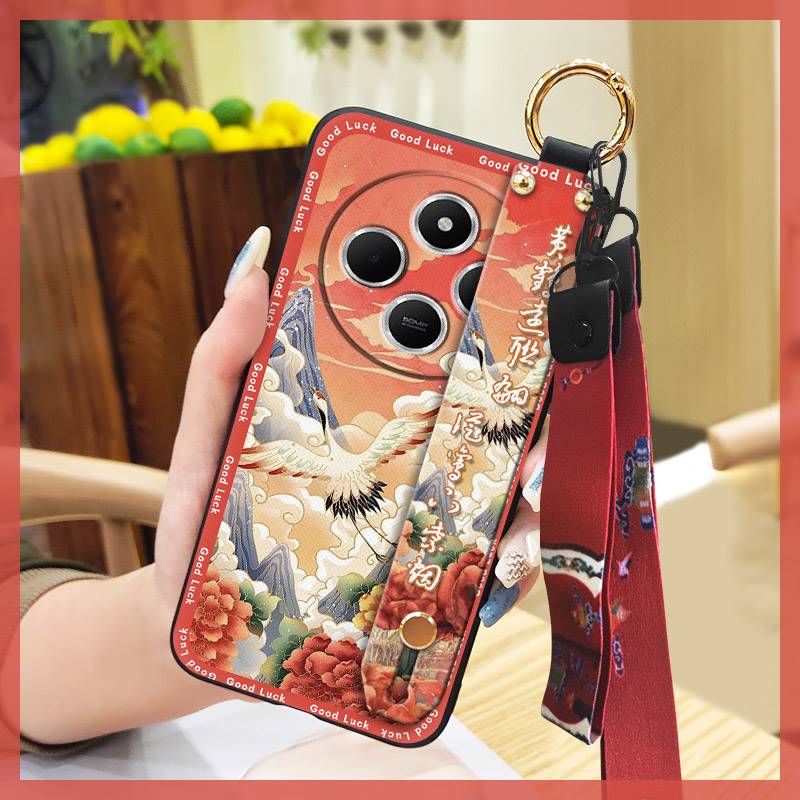 Protective Waterproof Phone Case For Redmi 14C 4G/14R 5G/A3 Pro 4G/POCO C75 Back Cover Chinese style Elderly lady Ring