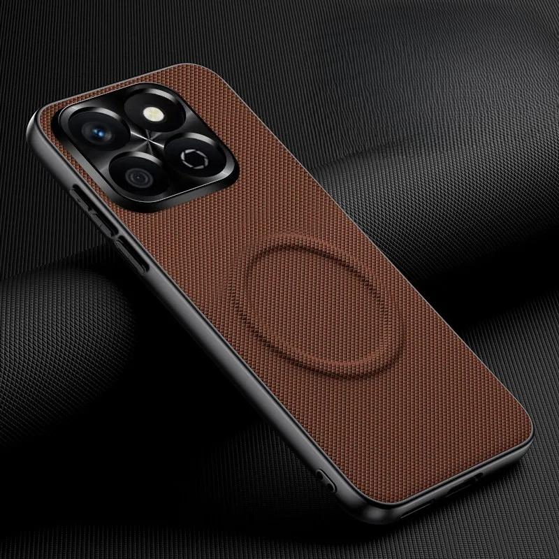 For Xiaomi 15T 14T Pro For Magsafe Magnetic Matte Fine Grain PU Leather Cover For Mi 15T 14T Metal Lens Protection Cover Shell