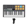 Btuty MIDI Keyboard with 2000mAh 8x4 RGB Multifunctional Mini Welocity Power 8 for Home Performance 25-Key High-Capacity Built-in Battery, Pads,