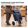 Cart Wheel Set Treaded Tires Reinforced Plastic Hubs for Cloth Shopping Carts