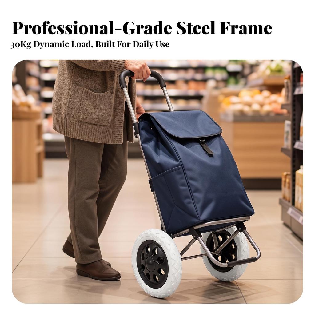 Cart Wheel Set Treaded Tires Reinforced Plastic Hubs for Cloth Shopping Carts