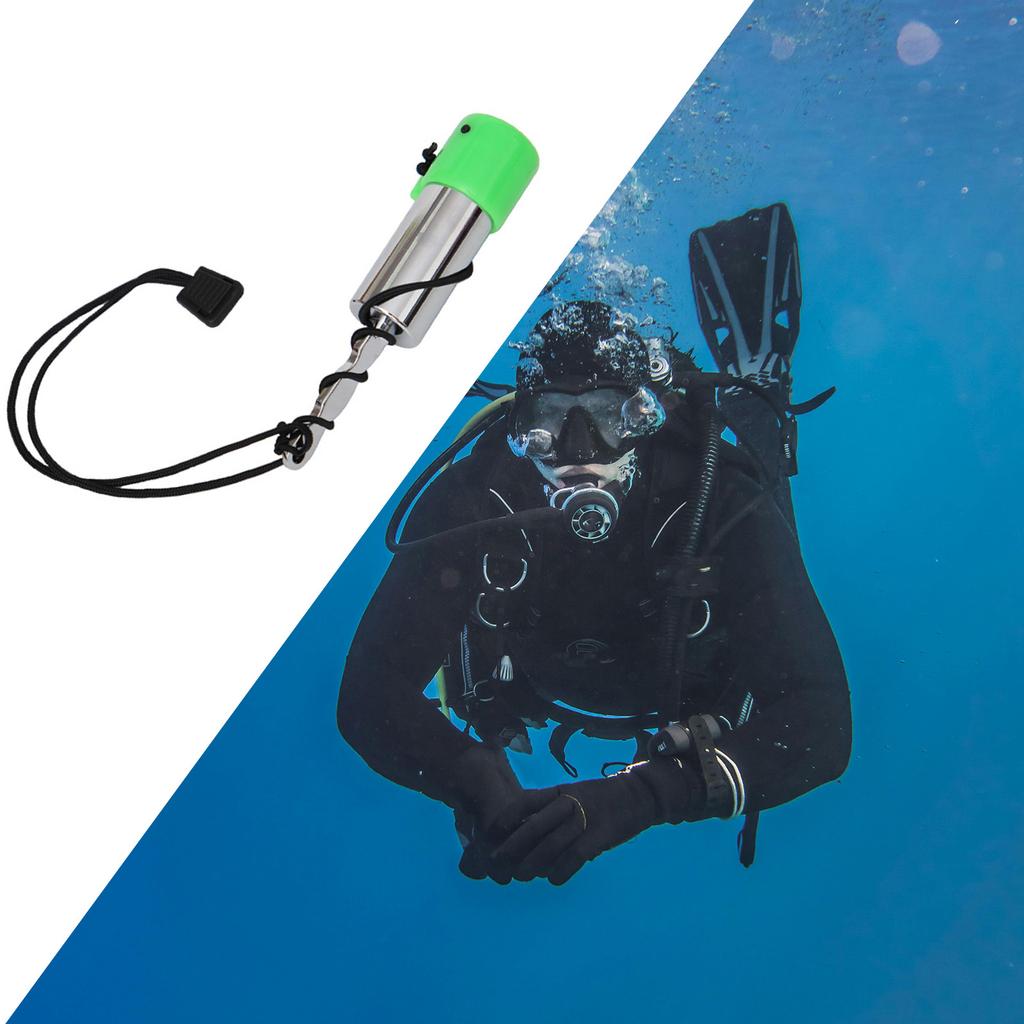 Scuba Diving Underwater Shaker with Clip/Rope Compact Safety Signal Bell Scuba Diving Safety Tank Rattle Stick