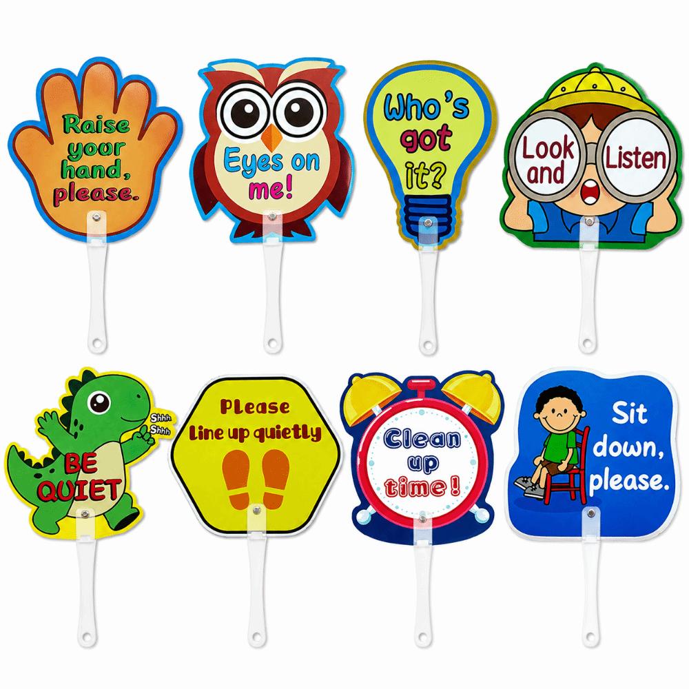 8pcs Teaching Aid Tool Yes No Paddle Sign Plastic Answer Response Paddles  Classroom Management